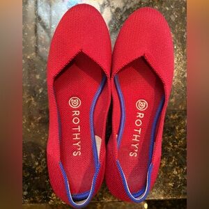 Rothy's Red and Blue Flats
